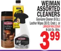 Bravo Supermarkets WEIMAN ASSORTED CLEANERS 8-16 Oz. Btls offer