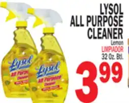 Bravo Supermarkets LYSOL ALL PURPOSE CLEANER offer