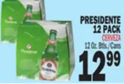 Bravo Supermarkets PRESIDENTE 12 PACK offer