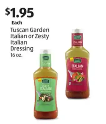 Aldi Tuscan Garden Italian or Zesty Italian Dressing offer