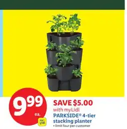 Lidl PARKSIDE 4-tier stacking planter offer