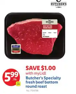 Lidl Butcher's Specialty fresh beef bottom round roast offer