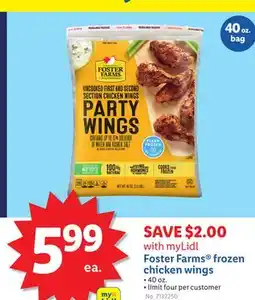 Lidl Foster Farms frozen chicken wings offer