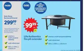 Lidl Life Authentics fire pit extender offer