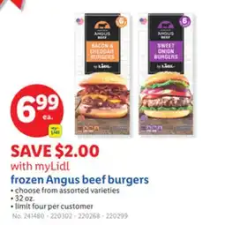 Lidl frozen Angus beef burgers offer