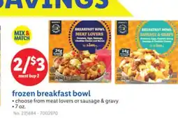 Lidl frozen breakfast bowl offer