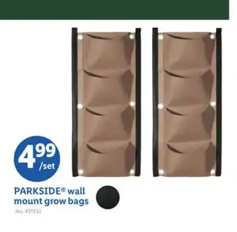 Lidl PARKSIDE wall mount grow bags offer