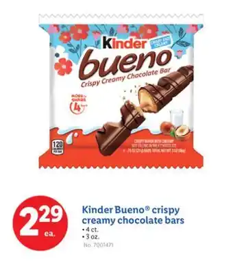 Lidl Kinder Bueno crispy creamy chocolate bars offer