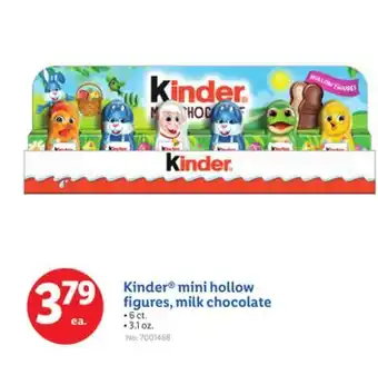 Lidl Kinder mini hollow figures, milk chocolate offer