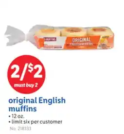 Lidl original English muffins offer