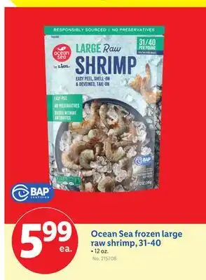 Lidl Ocean Sea frozen large raw shrimp, 31-40 offer