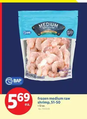 Lidl frozen medium raw shrimp, 51-50 offer