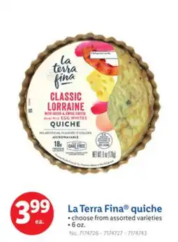 Lidl La Terra Fina quiche offer