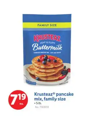 Lidl Krusteaz pancake mix, family size offer