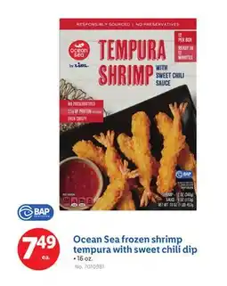 Lidl Ocean Sea frozen shrimp tempura with sweet chili dip offer