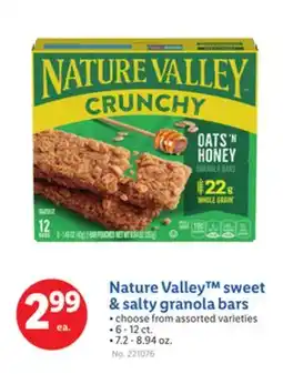 Lidl Nature Valley sweet & salty granola bars offer