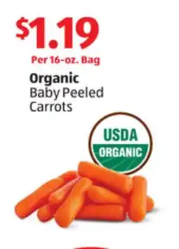 Aldi Organic Baby Peeled Carrots offer