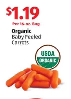 Aldi Organic Baby Peeled Carrots offer