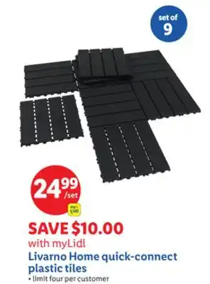 Lidl Livarno Home quick-connect plastic tiles offer