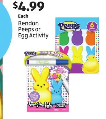 Aldi Bendon Peeps or Egg Activity offer