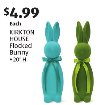 Aldi KIRKTON HOUSE Flocked Bunny offer