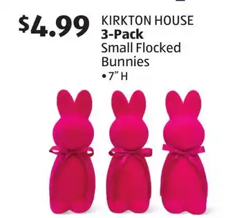 Aldi KIRKTON HOUSE 3-Pack Small Flocked Bunnies offer