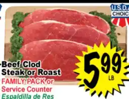 Superior Grocers Beef Clod Steak or Roast offer