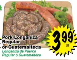 Superior Grocers Pork Longaniza Regular or Guatemalteca offer