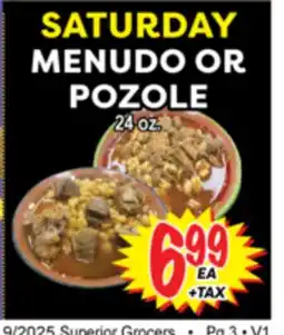 Superior Grocers MENUDO OR POZOLE offer
