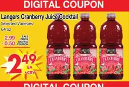 Superior Grocers Langers Cranberry Juice Cocktail offer