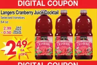 Superior Grocers Langers Cranberry Juice Cocktail offer