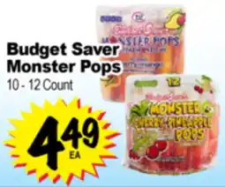 Superior Grocers Budget Saver Monster Pops offer