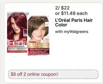 Walgreens L'Oréal Paris Hair Color offer