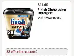 Walgreens Finish Dishwasher Detergent offer