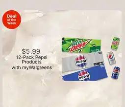 Walgreens 12-Pack Pepsi Products offer