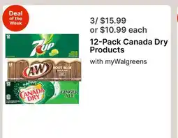 Walgreens 12-Pack Canada Dry Products offer