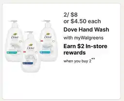 Walgreens Dove Hand Wash offer