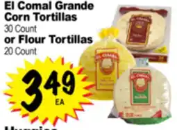 Superior Grocers El Comal Grande Corn Tortillas, 30 Count or Flour Tortillas, 20 Count offer