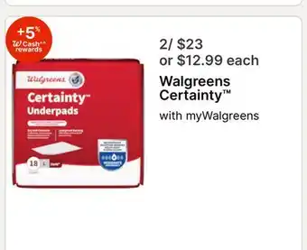 Walgreens Walgreens Certainty offer