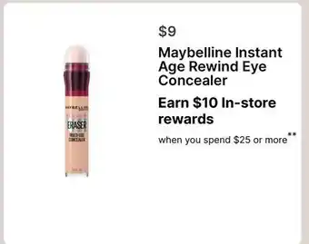 Walgreens Maybelline Instant Age Rewind Eye Concealer offer