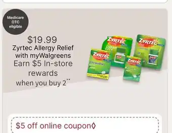 Walgreens Zyrtec Allergy Relief offer