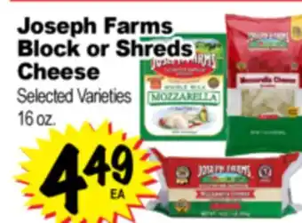 Superior Grocers Joseph Farms Block or Shreds Cheese offer