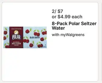 Walgreens 8-Pack Polar Seltzer Water offer