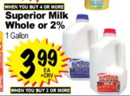 Superior Grocers Superior Milk Whole or 2% offer