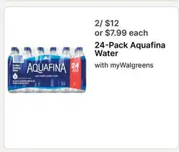 Walgreens 24-Pack Aquafina Water offer