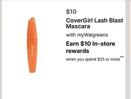 Walgreens CoverGirl Lash Blast Mascara offer