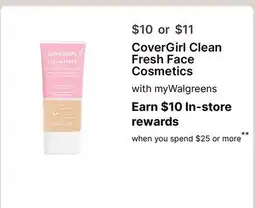 Walgreens CoverGirl Clean Fresh Face Cosmetics offer