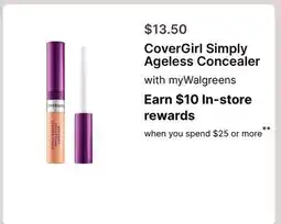 Walgreens CoverGirl Simply Ageless Concealer offer