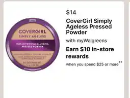 Walgreens CoverGirl Simply Ageless Pressed Powder offer