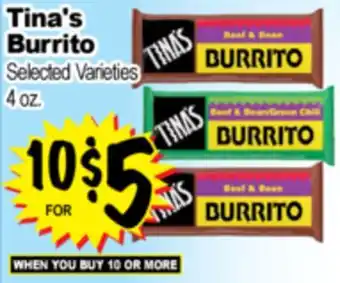 Superior Grocers Tina's Burrito offer